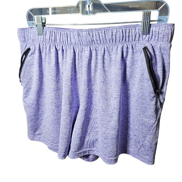 Liberty Pro Mens XL Purple Athletic Shorts With Zipper Pockets & Elastic Waistba - Picture 1 of 4